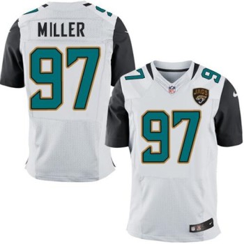Jaguars #97 Roy Miller White Men's Stitched NFL Elite Jersey Jaguars #97 Roy Miller White Men's Stitched NFL Elite Jersey