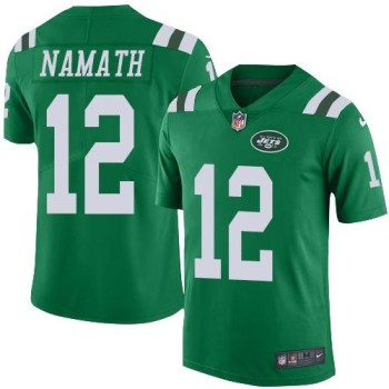 Jets #12 Joe Namath Green Youth Stitched NFL Elite Rush Jersey