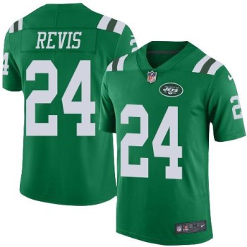 Jets #24 Darrelle Revis Green Youth Stitched NFL Elite Rush Jersey