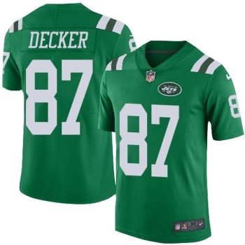 Jets #87 Eric Decker Green Youth Stitched NFL Elite Rush Jersey
