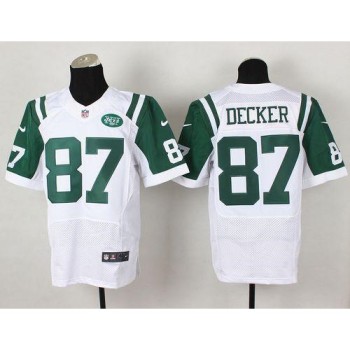 Jets #87 Eric Decker White Men's Stitched NFL Elite Jersey Jets #87 Eric Decker White Men's Stitched NFL Elite Jersey