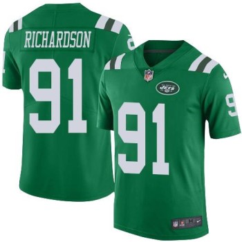 Jets #91 Sheldon Richardson Green Youth Stitched NFL Elite Rush Jersey