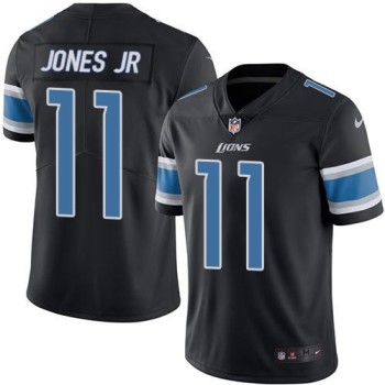 Lions #11 Marvin Jones Jr Black Men's Stitched NFL Limited Rush Jersey