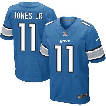 Lions #11 Marvin Jones Jr Blue Team Color Men's Stitched NFL Elite Jersey Lions #11 Marvin Jones Jr Blue Team Color Men's Stitched NFL Elite Jersey