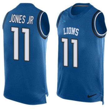 Lions #11 Marvin Jones Jr Blue Team Color Men's Stitched NFL Limited Tank Top Jersey Lions #11 Marvin Jones Jr Blue Team Color Men's Stitched NFL Limited Tank Top Jersey