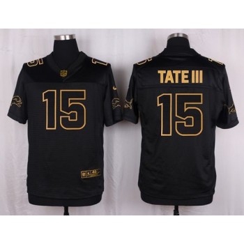 Lions #15 Golden Tate III Black Men's Stitched NFL Elite Pro Line Gold Collection Jersey Lions #15 Golden Tate III Black Men's Stitched NFL Elite Pro Line Gold Collection Jersey