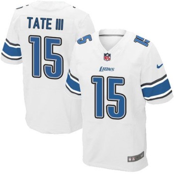 Lions #15 Golden Tate III White Men's Stitched NFL Elite Jersey Lions #15 Golden Tate III White Men's Stitched NFL Elite Jersey