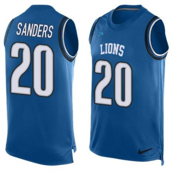 Lions #20 Barry Sanders Blue Team Color Men's Stitched NFL Limited Tank Top Jersey Lions #20 Barry Sanders Blue Team Color Men's Stitched NFL Limited Tank Top Jersey