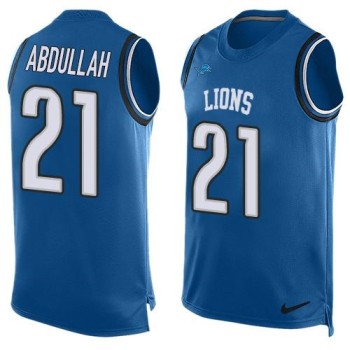 Lions #21 Ameer Abdullah Blue Team Color Men's Stitched NFL Limited Tank Top Jersey Lions #21 Ameer Abdullah Blue Team Color Men's Stitched NFL Limited Tank Top Jersey
