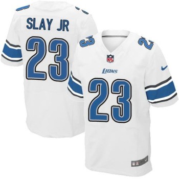 Lions #23 Darius Slay JR White Men's Stitched NFL Elite Jersey