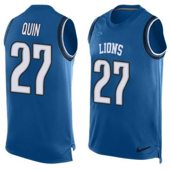 Lions #27 Glover Quin Blue Team Color Men's Stitched NFL Limited Tank Top Jersey Lions #27 Glover Quin Blue Team Color Men's Stitched NFL Limited Tank Top Jersey