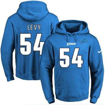 Lions #54 DeAndre Levy Blue Name & Number Pullover NFL Hoodie Lions #54 DeAndre Levy Blue Name & Number Pullover NFL Hoodie