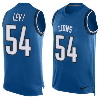 Lions #54 DeAndre Levy Blue Team Color Men's Stitched NFL Limited Tank Top Jersey Lions #54 DeAndre Levy Blue Team Color Men's Stitched NFL Limited Tank Top Jersey