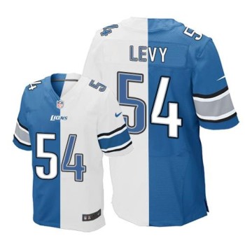 Lions #54 DeAndre Levy Blue/White Men's Stitched NFL Elite Split Jersey Lions #54 DeAndre Levy Blue/White Men's Stitched NFL Elite Split Jersey