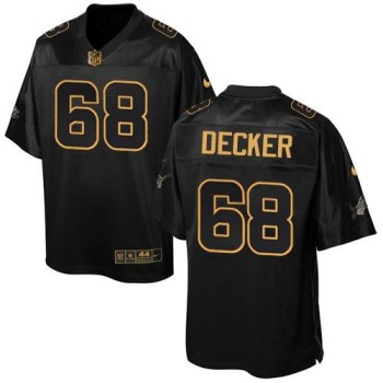 Lions #68 Taylor Decker Black Men's Stitched NFL Elite Pro Line Gold Collection Jersey