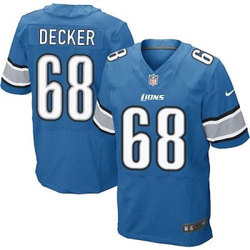 Lions #68 Taylor Decker Blue Team Color Men's Stitched NFL Elite Jersey Lions #68 Taylor Decker Blue Team Color Men's Stitched NFL Elite Jersey