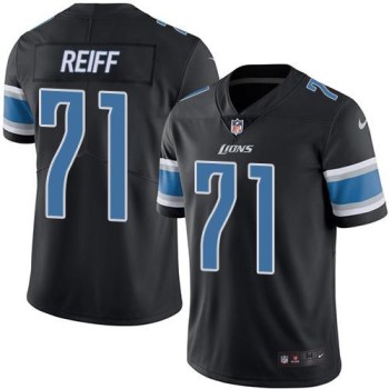 Lions #71 Riley Reiff Black Men's Stitched NFL Limited Rush Jersey Lions #71 Riley Reiff Black Men's Stitched NFL Limited Rush Jersey