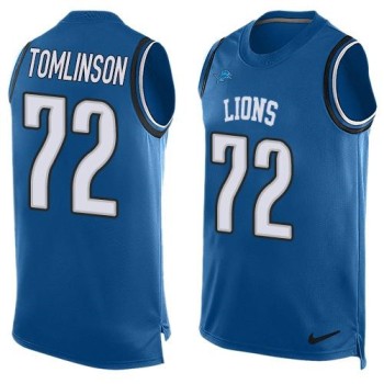 Lions #72 Laken Tomlinson Blue Team Color Men's Stitched NFL Limited Tank Top Jersey Lions #72 Laken Tomlinson Blue Team Color Men's Stitched NFL Limited Tank Top Jersey