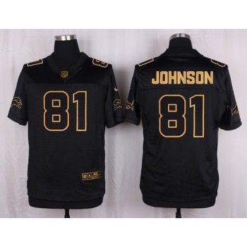 Lions #81 Calvin Johnson Black Men's Stitched NFL Elite Pro Line Gold Collection Jersey Lions #81 Calvin Johnson Black Men's Stitched NFL Elite Pro Line Gold Collection Jersey