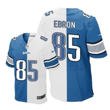 Lions #85 Eric Ebron Blue/White Men's Stitched NFL Elite Split Jersey Lions #85 Eric Ebron Blue/White Men's Stitched NFL Elite Split Jersey
