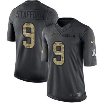 Lions #9 Matthew Stafford Black Youth Stitched NFL Limited 2016 Salute to Service Jersey Lions #9 Matthew Stafford Black Youth Stitched NFL Limited 2016 Salute to Service Jersey