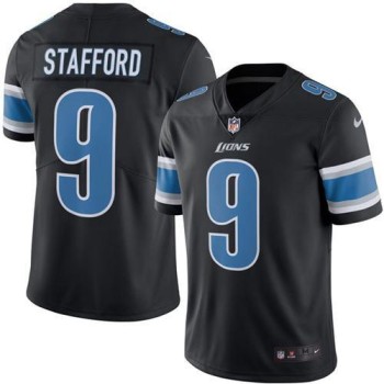 Lions #9 Matthew Stafford Black Youth Stitched NFL Limited Rush Jersey Lions #9 Matthew Stafford Black Youth Stitched NFL Limited Rush Jersey