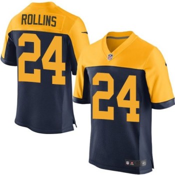 Packers #24 Quinten Rollins Navy Blue Alternate Men's Stitched NFL New Elite Jersey