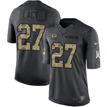 Packers #27 Eddie Lacy Black Youth Stitched NFL Limited 2016 Salute to Service Jersey Packers #27 Eddie Lacy Black Youth Stitched NFL Limited 2016 Salute to Service Jersey