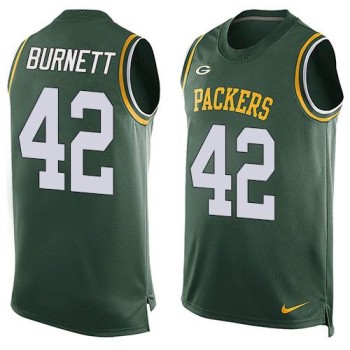 Packers #42 Morgan Burnett Green Team Color Men's Stitched NFL Limited Tank Top Jersey Packers #42 Morgan Burnett Green Team Color Men's Stitched NFL Limited Tank Top Jersey