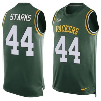Packers #44 James Starks Green Team Color Men's Stitched NFL Limited Tank Top Jersey