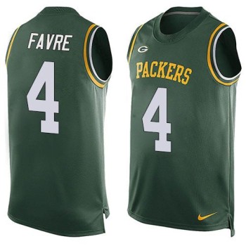 Packers #4 Brett Favre Green Team Color Men's Stitched NFL Limited Tank Top Jersey Packers #4 Brett Favre Green Team Color Men's Stitched NFL Limited Tank Top Jersey