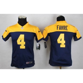 Packers #4 Brett Favre Navy Blue Alternate Youth Stitched NFL New Elite Jersey Packers #4 Brett Favre Navy Blue Alternate Youth Stitched NFL New Elite Jersey