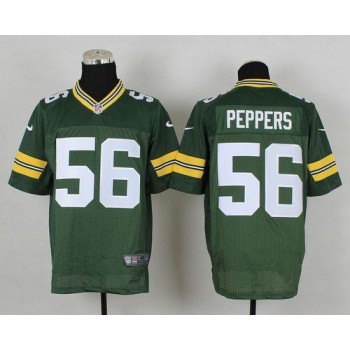Packers #56 Julius Peppers Green Team Color Men's Stitched NFL Elite Jersey