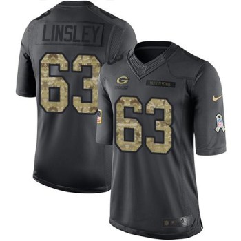 Packers #63 Corey Linsley Black Men's Stitched NFL Limited 2016 Salute To Service Jersey Packers #63 Corey Linsley Black Men's Stitched NFL Limited 2016 Salute To Service Jersey