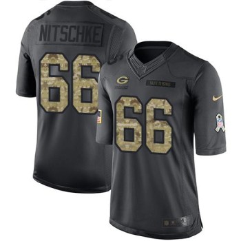 Packers #66 Ray Nitschke Black Men's Stitched NFL Limited 2016 Salute To Service Jersey Packers #66 Ray Nitschke Black Men's Stitched NFL Limited 2016 Salute To Service Jersey