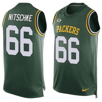 Packers #66 Ray Nitschke Green Team Color Men's Stitched NFL Limited Tank Top Jersey