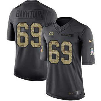 Packers #69 David Bakhtiari Black Men's Stitched NFL Limited 2016 Salute To Service Jersey Packers #69 David Bakhtiari Black Men's Stitched NFL Limited 2016 Salute To Service Jersey