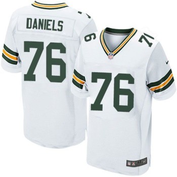Packers #76 Mike Daniels White Men's Stitched NFL Elite Jersey
