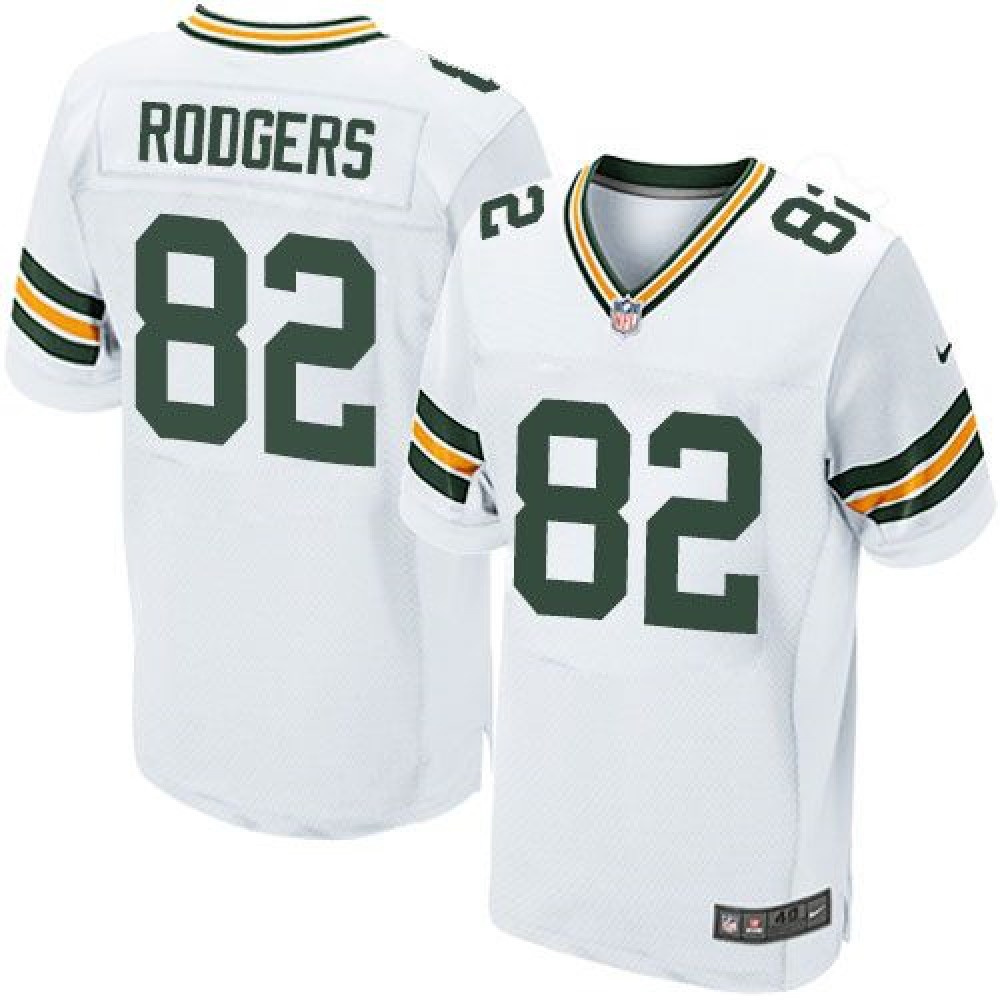 Packers #82 Richard Rodgers White Men's Stitched NFL Elite Jersey