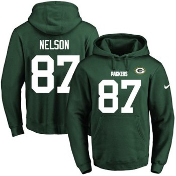 Packers #87 Jordy Nelson Green Name & Number Pullover NFL Hoodie Packers #87 Jordy Nelson Green Name & Number Pullover NFL Hoodie