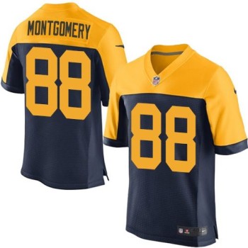 Packers #88 Ty Montgomery Navy Blue Alternate Men's Stitched NFL New Elite Jersey