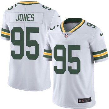 Packers #95 Datone Jones White Men's Stitched NFL Limited Rush Jersey