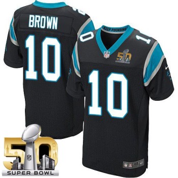 Panthers #10 Corey Brown Black Team Color Super Bowl 50 Men's Stitched NFL Elite Jersey Panthers #10 Corey Brown Black Team Color Super Bowl 50 Men's Stitched NFL Elite Jersey