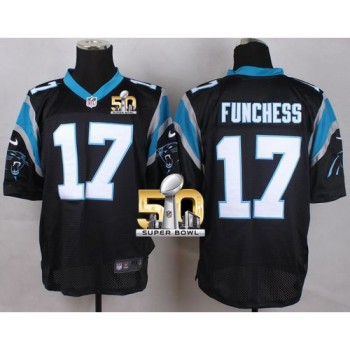 Panthers #17 Devin Funchess Black Team Color Super Bowl 50 Men's Stitched NFL Elite Jersey Panthers #17 Devin Funchess Black Team Color Super Bowl 50 Men's Stitched NFL Elite Jersey