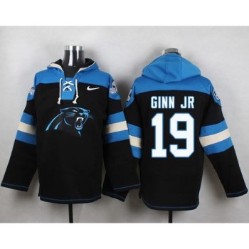 Panthers #19 Ted Ginn Jr Black Player Pullover NFL Hoodie Panthers #19 Ted Ginn Jr Black Player Pullover NFL Hoodie