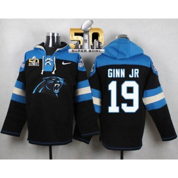 Panthers #19 Ted Ginn Jr Black Super Bowl 50 Player Pullover NFL Hoodie Panthers #19 Ted Ginn Jr Black Super Bowl 50 Player Pullover NFL Hoodie
