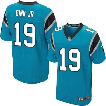 Panthers #19 Ted Ginn Jr Blue Alternate Men's Stitched NFL Elite Jersey Panthers #19 Ted Ginn Jr Blue Alternate Men's Stitched NFL Elite Jersey