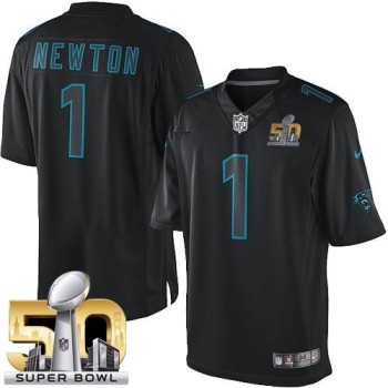 Panthers #1 Cam Newton Black Super Bowl 50 Men's Stitched NFL Impact Limited Jersey Panthers #1 Cam Newton Black Super Bowl 50 Men's Stitched NFL Impact Limited Jersey