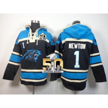 Panthers #1 Cam Newton Black Super Bowl 50 Sawyer Hoodie Sweatshirt NFL Hoodie Panthers #1 Cam Newton Black Super Bowl 50 Sawyer Hoodie Sweatshirt NFL Hoodie