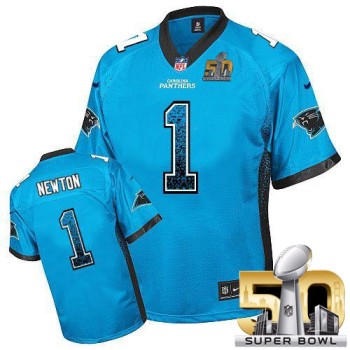 Panthers #1 Cam Newton Blue Alternate Super Bowl 50 Men's Stitched NFL Elite Drift Fashion Jersey Panthers #1 Cam Newton Blue Alternate Super Bowl 50 Men's Stitched NFL Elite Drift Fashion Jersey